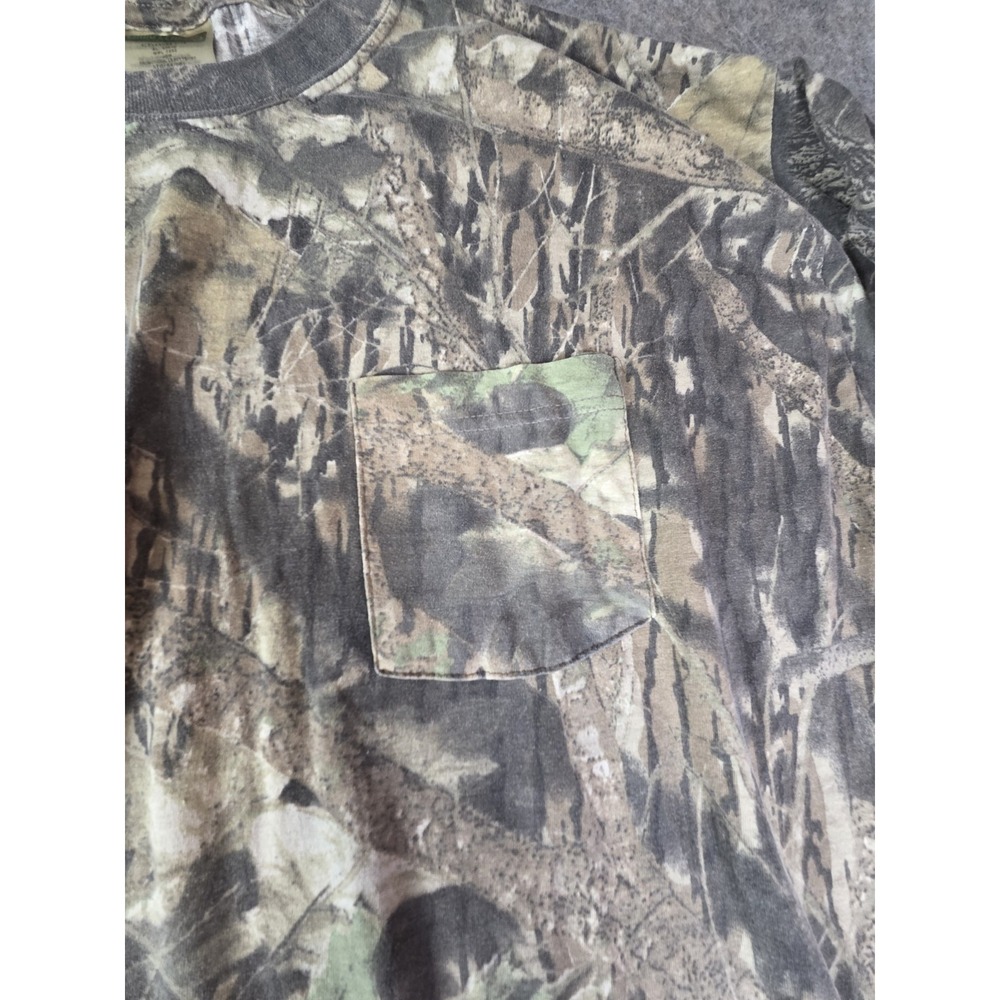 Mossy Oak Shirt Mens Large Breakup Camo Pocket T Long Sleeve 3XL - Picture 3 of 8